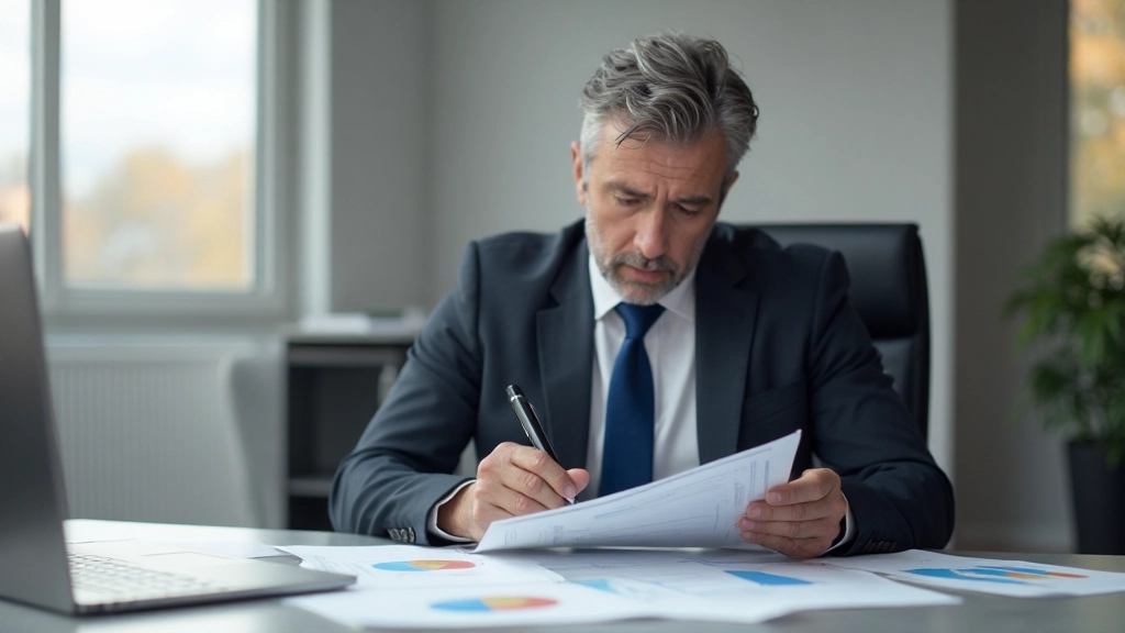 Профессиональное изображение рабочего стола с финансовыми документами и калькулятором